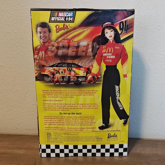 Vintage 1999 NASCAR Official #94 Barbie Doll McDonald's Mattel 22954 In Box - Picture 4 of 9
